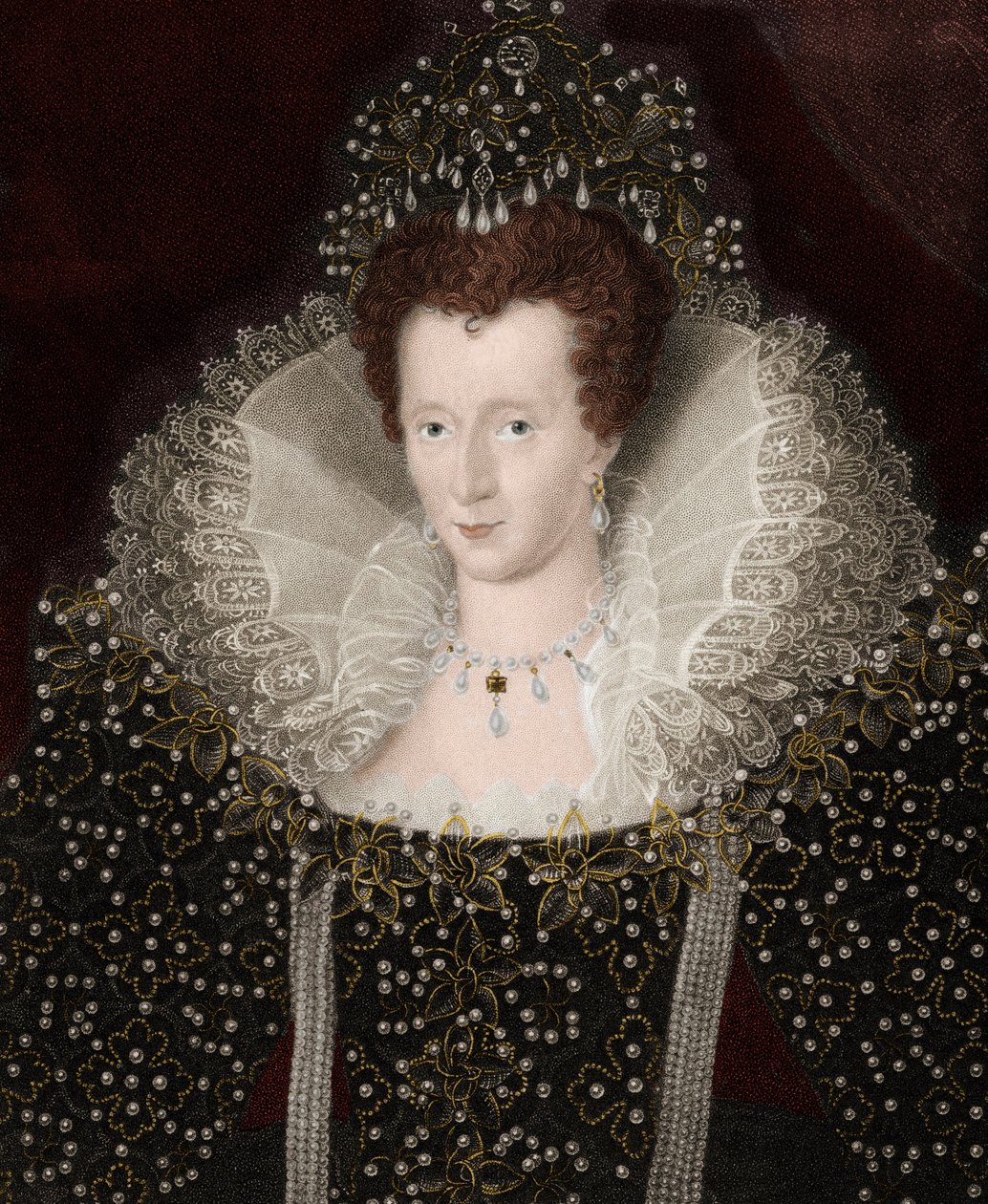 Portret van Koningin Elizabeth I van Engeland (1533-1603) door Unknown artist