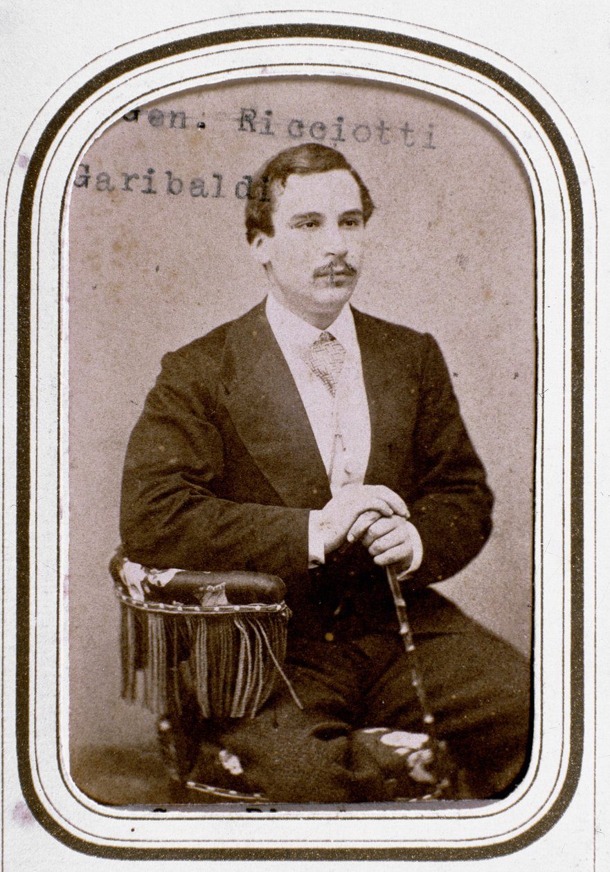 Portret van Ricciotti Garibaldi (1847-1924), zoon van Italiaanse patriot Giuseppe Garibaldi en zijn eerste vrouw Anita door Unknown artist