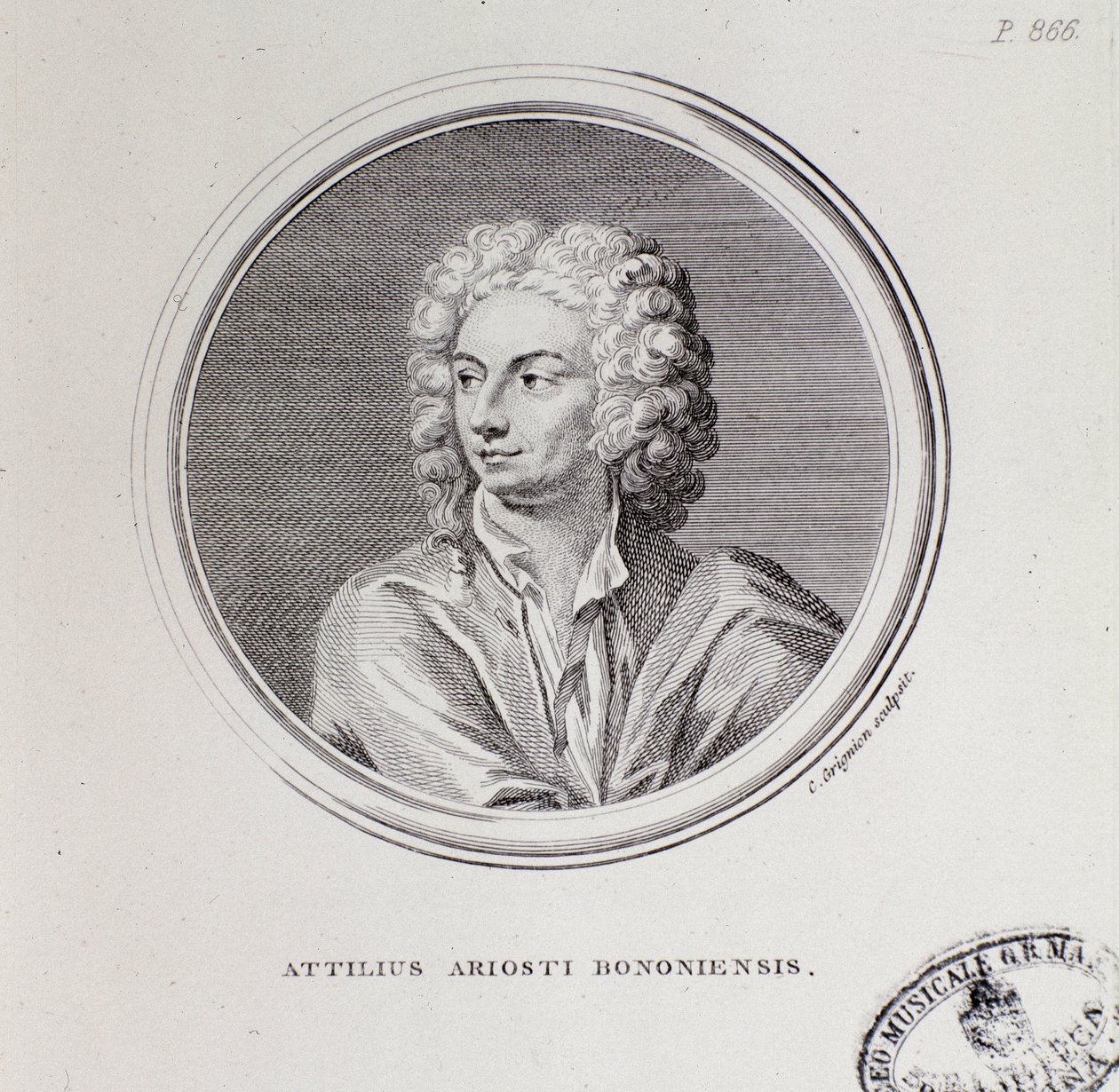 Portret van Italiaanse componist Attilius Ariosti door Unknown artist