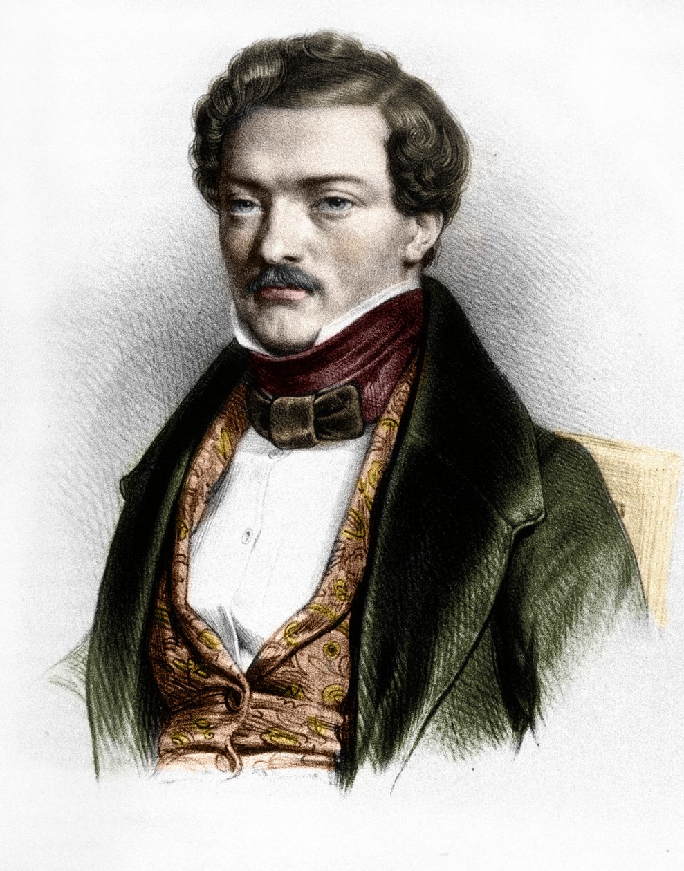 Portret van de Franse tenor Gilbert-Louis Duprez door Unknown artist