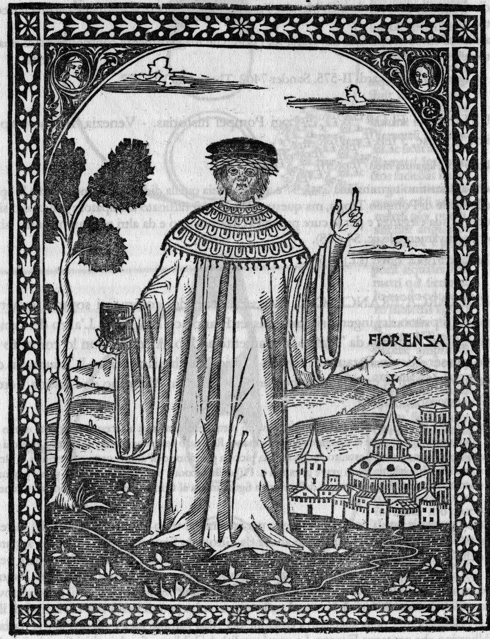 Portret van de Italiaanse dichter Francesco Petrarca (Petrarca) door Unknown artist