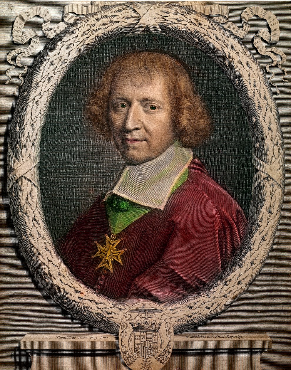 Portret van de kerkman Francois de Harlay, abt van Jumieges (1625-1695) Gravure uit de 17e eeuw Parijs, Musee Carnavalet door Unknown artist