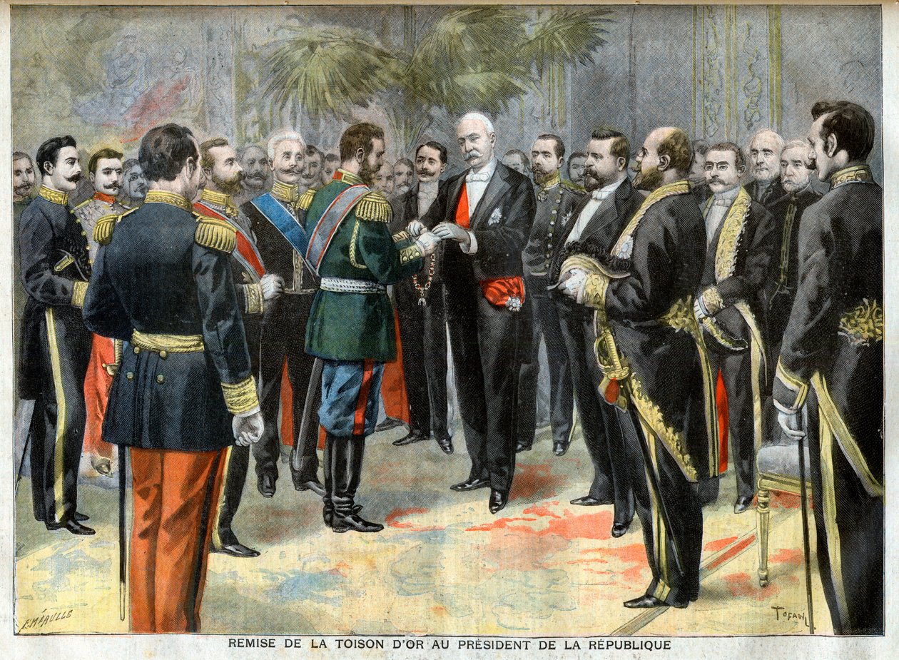 Uitreiking van het Gulden Vlies aan de president van de Republiek Felix Faure door Unknown artist