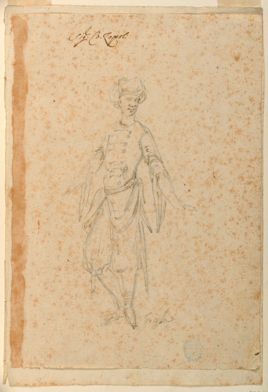 Project voor een Balletkostuum van een Oosterse Nar door Unknown artist