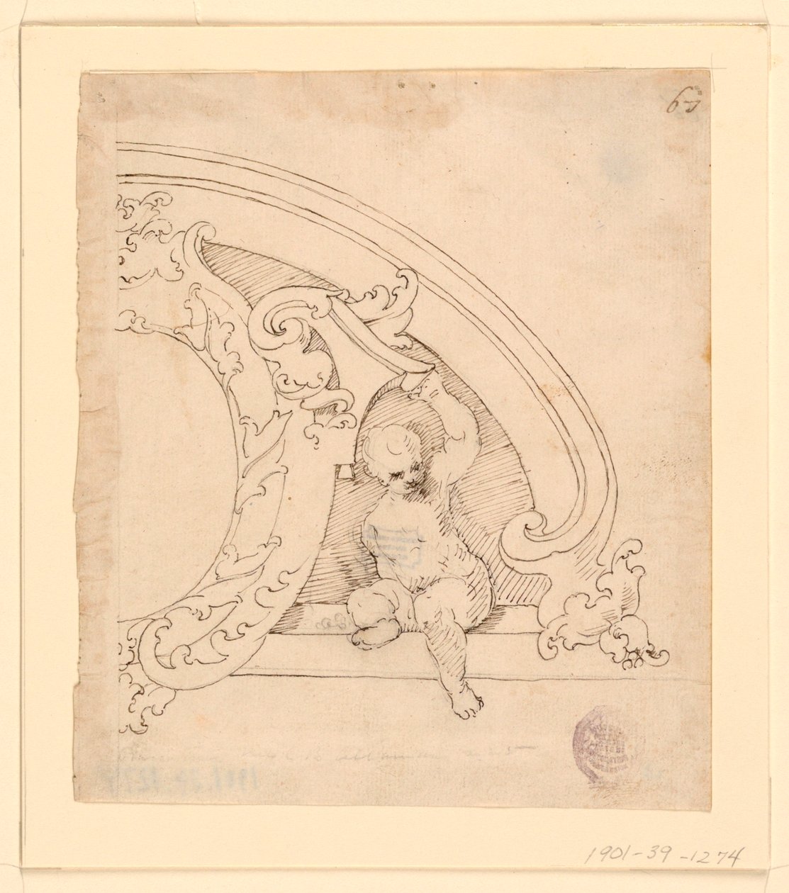 Ontwerp voor een decoratief fronton door Unknown artist