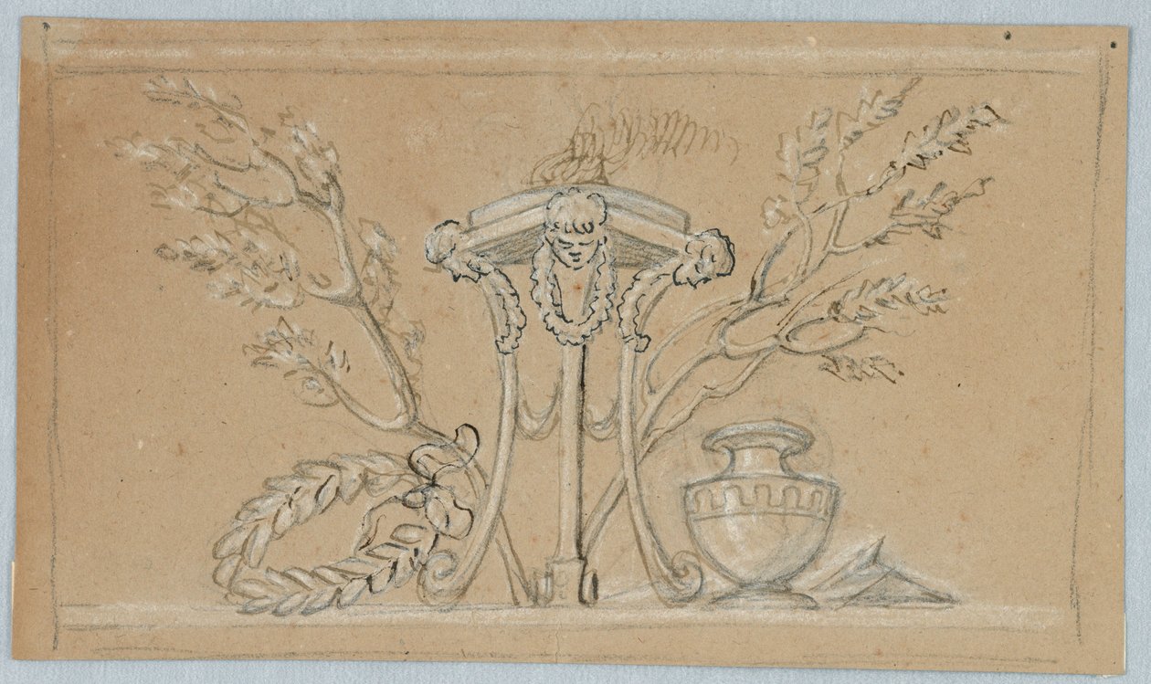 Project voor de Decoratie van een Rechthoekig Paneel door Unknown artist