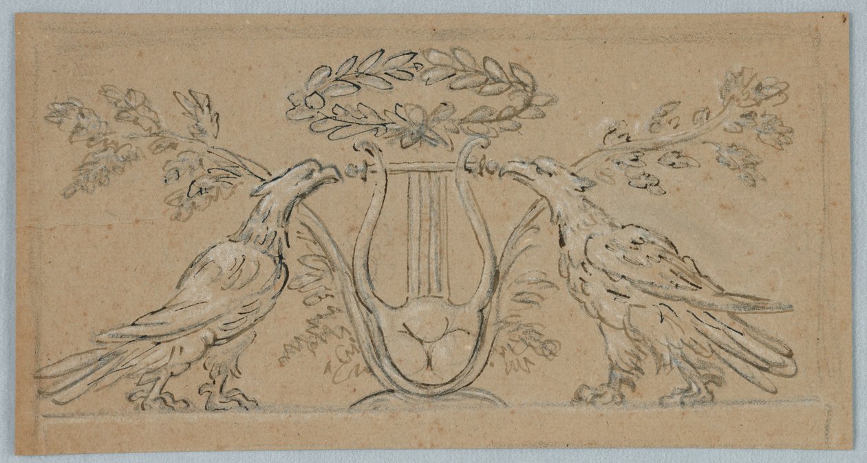 Project voor de decoratie van een langwerpig paneel door Unknown artist