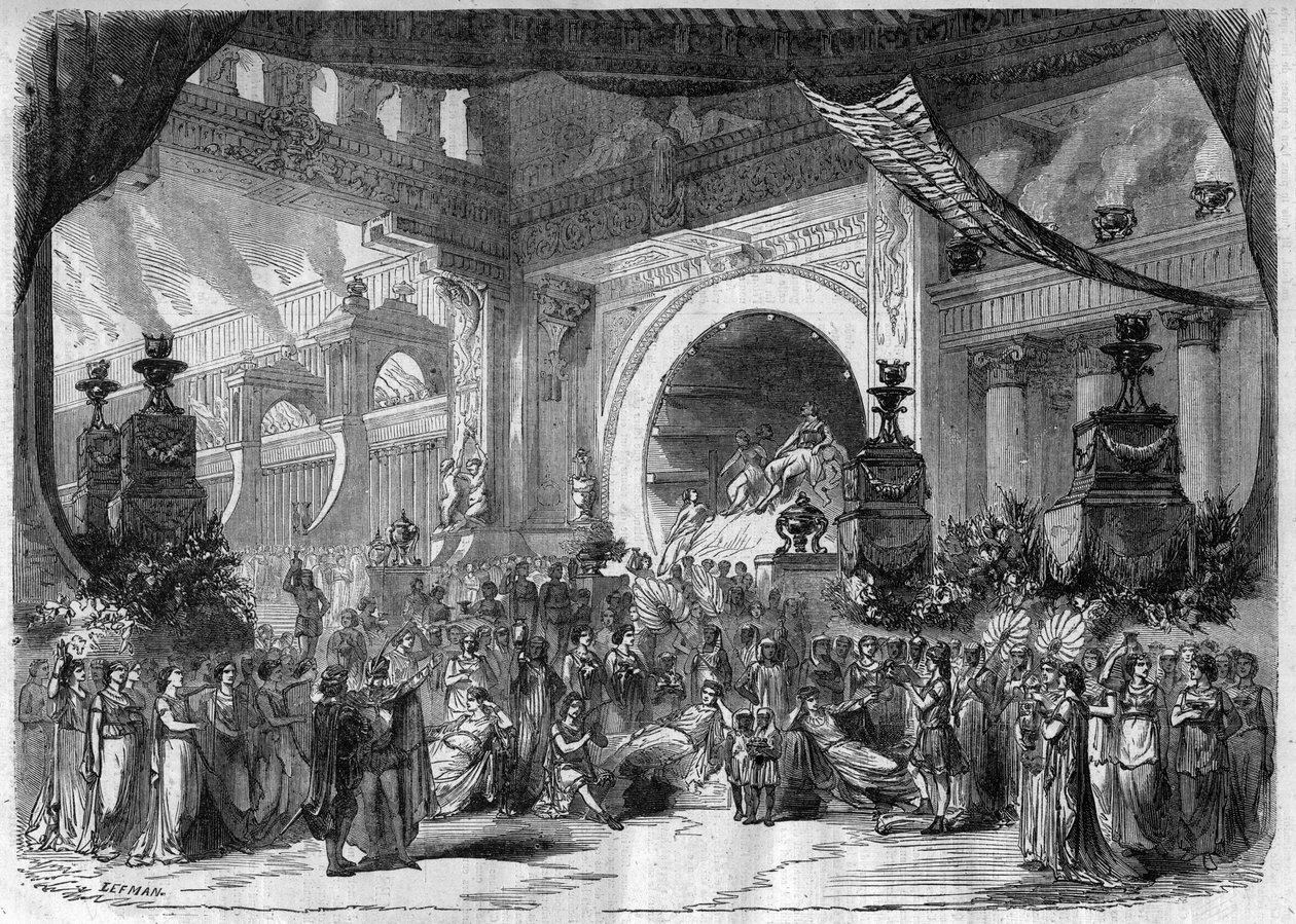Voorstelling van een opera: act III, tweede schilderij van Faust door Charles Gounod - Gravure in Le Journal Illustré door Unknown artist
