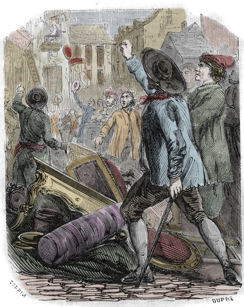 Reveillon-rellen vonden plaats tussen 26-29 april 1789 - Franse ...