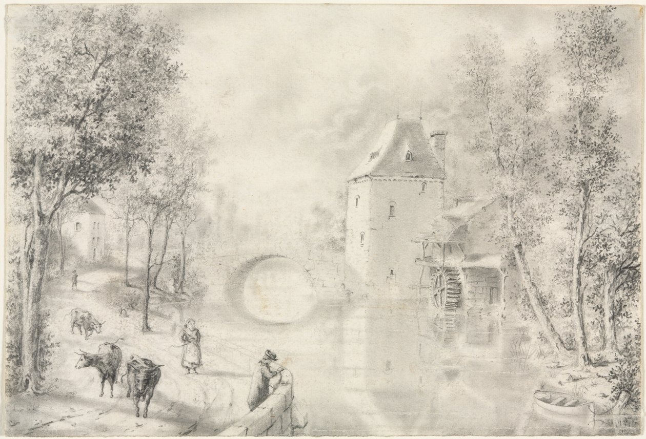 Weg bij de Oude Brug door Unknown artist