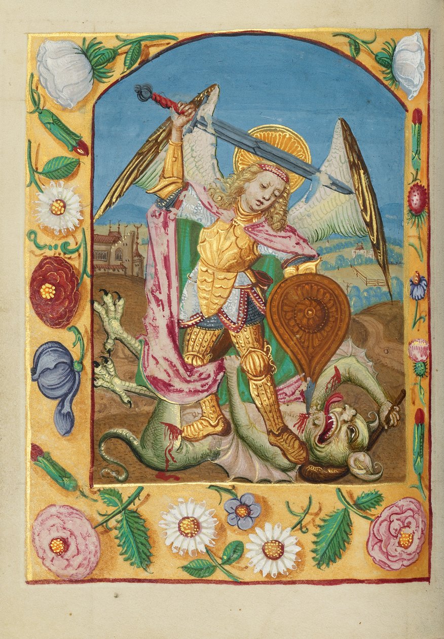 Sint Michiel en de draak door Unknown artist