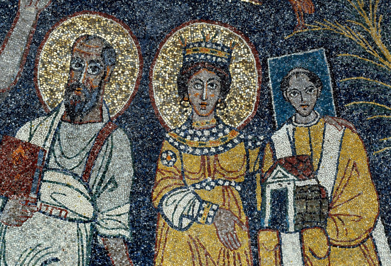 Sint Paulus, Sint Cecilia en Sint Pascal (detail) door Unknown artist