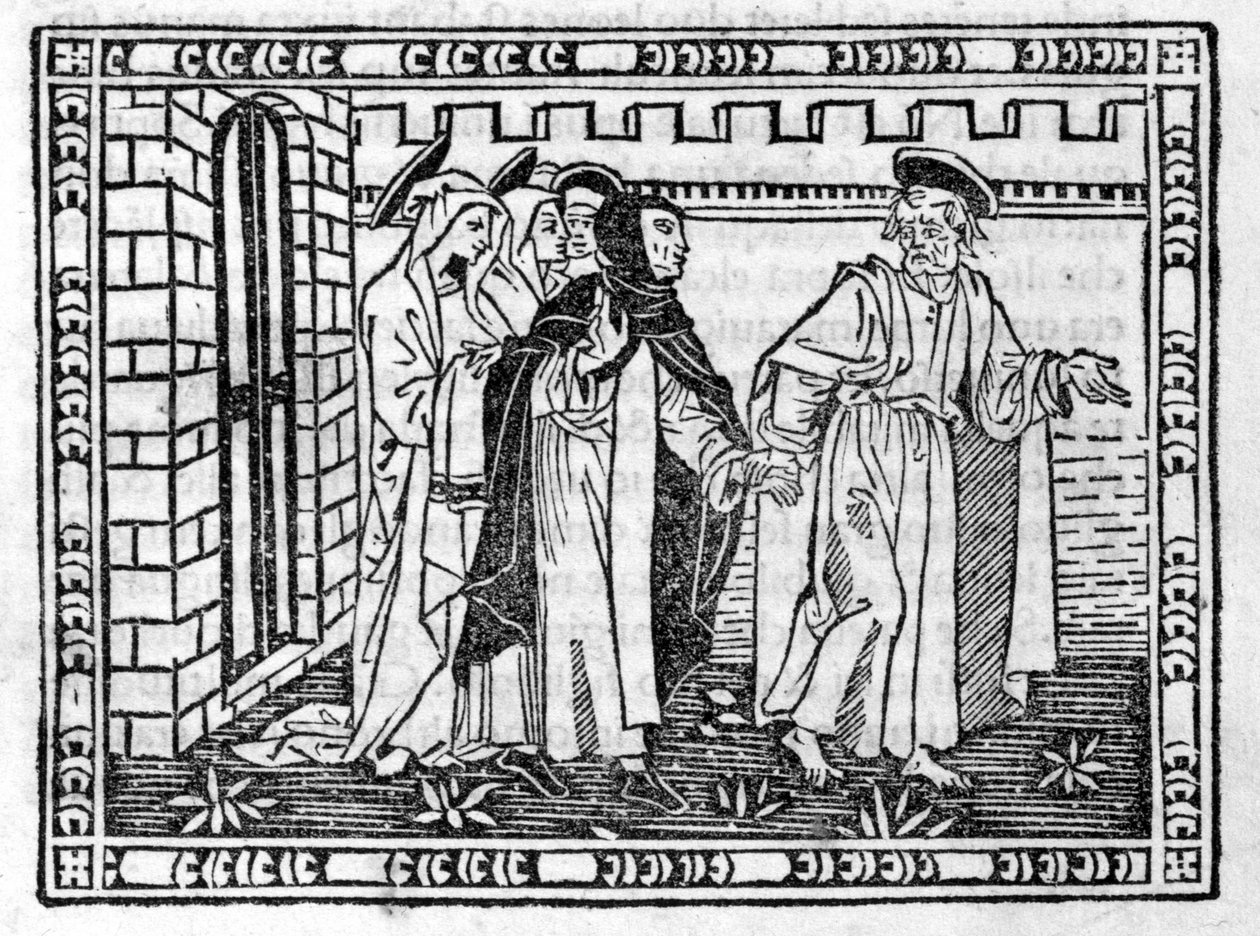 Sint Petrus geleid door de hand Savonarola (Jerome Savonarola) (1452 - 1498) - in 