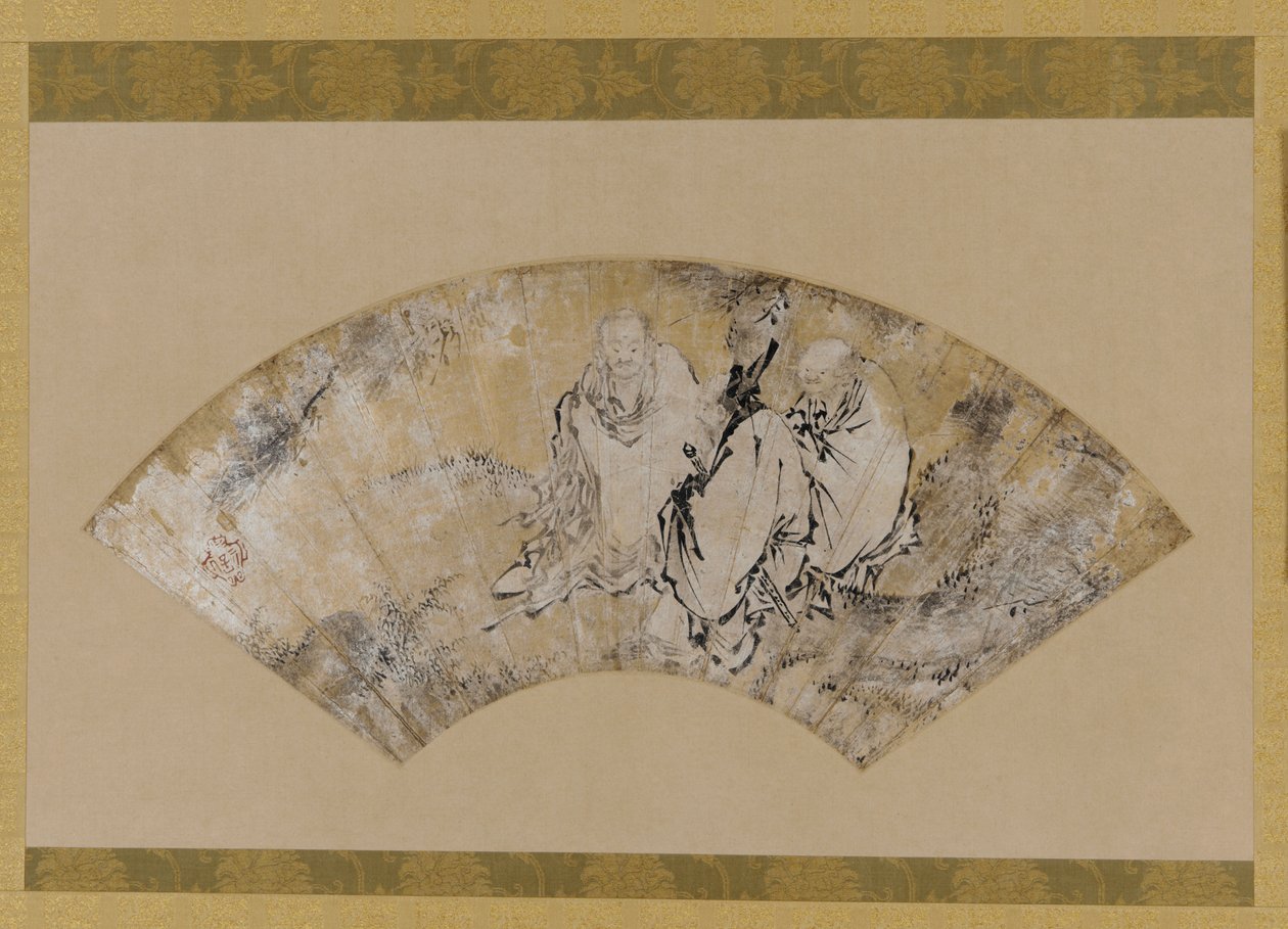 Sakyamuni, Confucius en Lao-tzu onder een den door Unknown artist