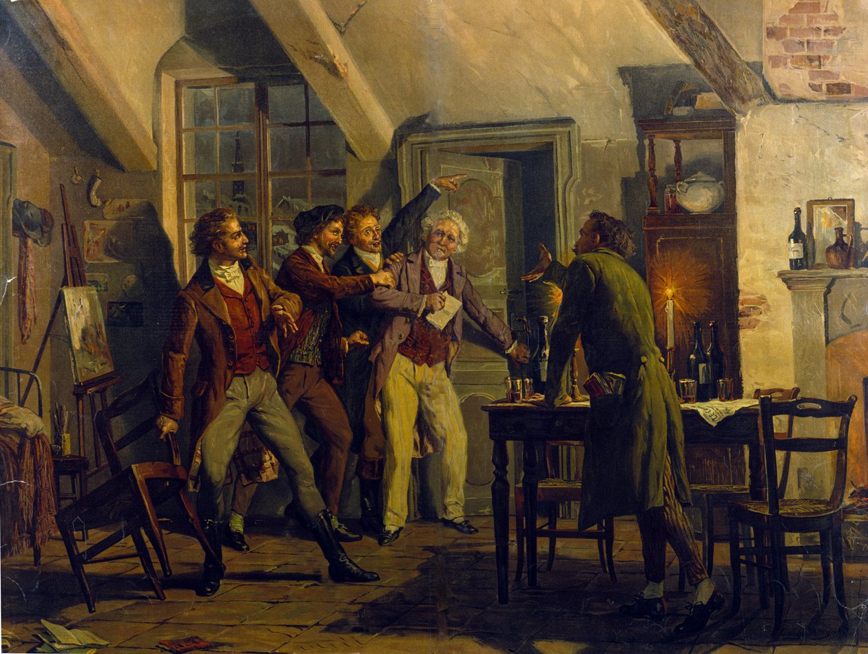 Scenografie van Luigi Morgari (geboren in 1857) voor de opera 