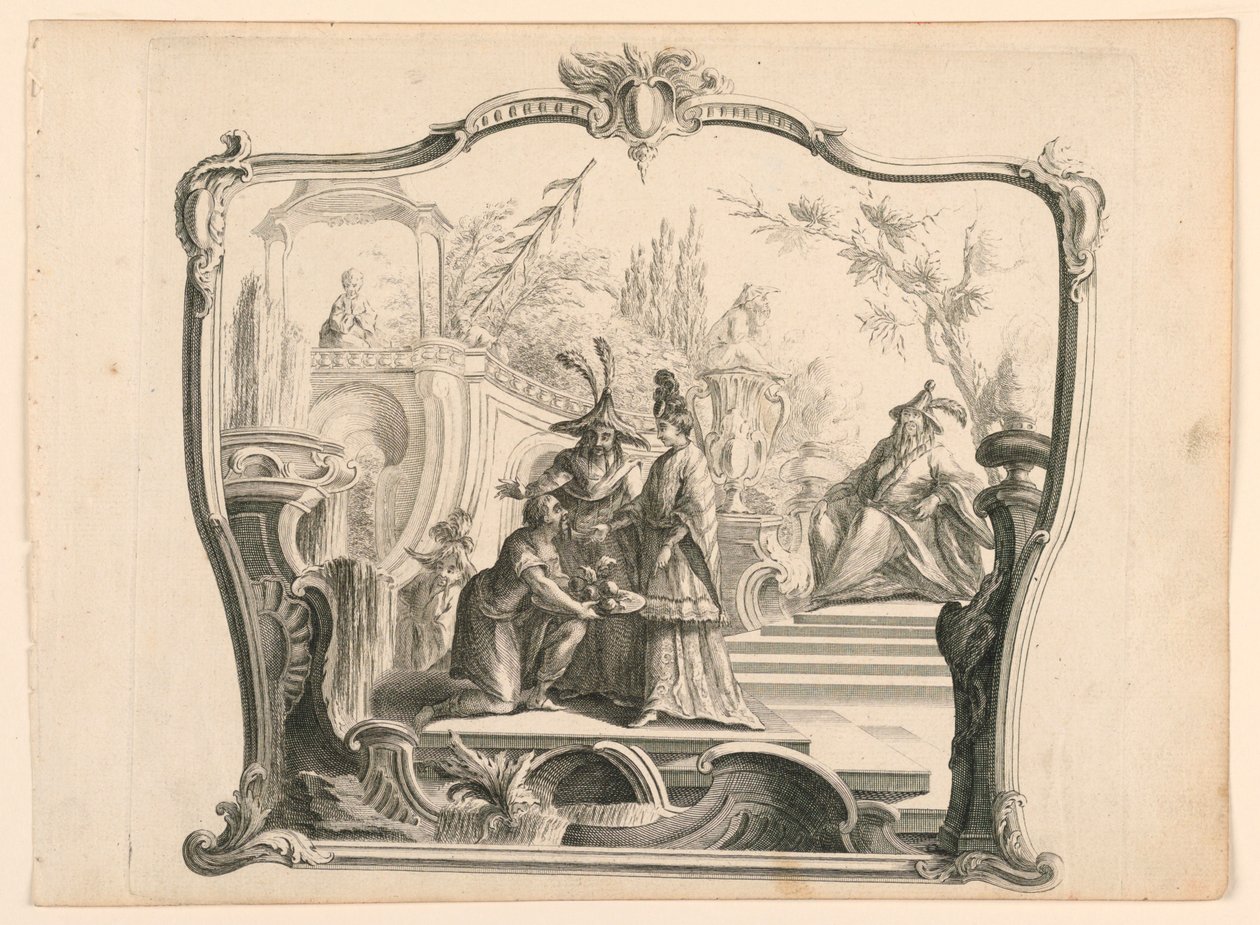 Scherm of Boven-Deur, Chinees Onderwerp door Unknown artist