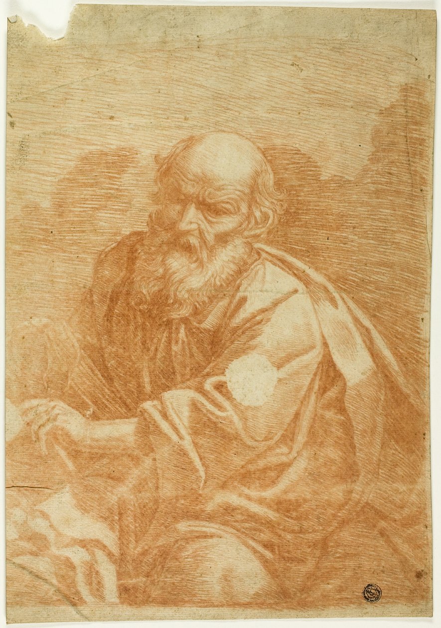 Zittende heilige of filosoof door Unknown artist