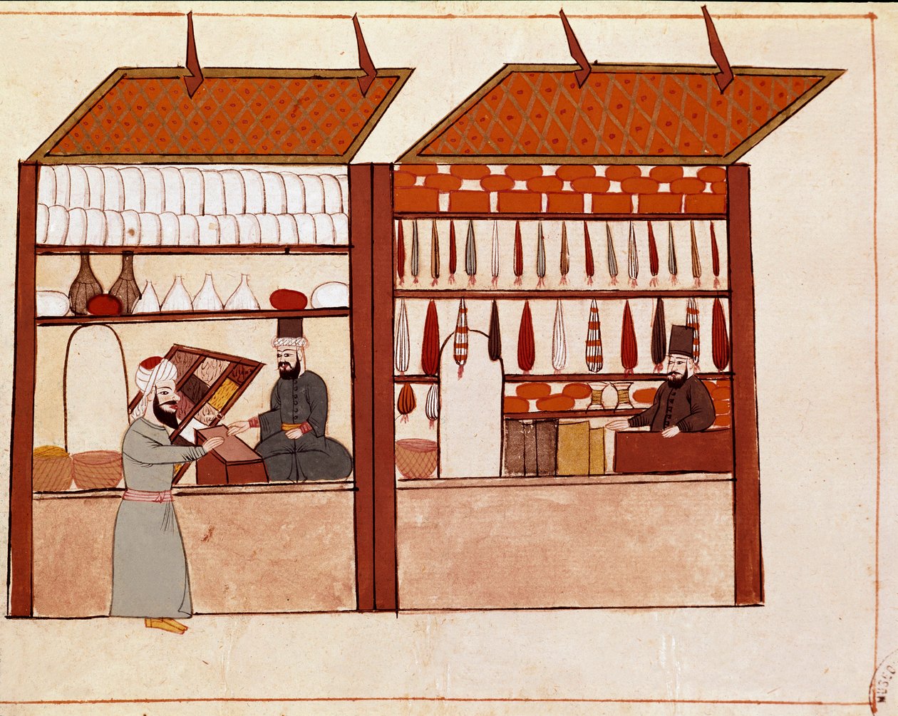 Winkels in de straten van Constantinopel door Unknown artist