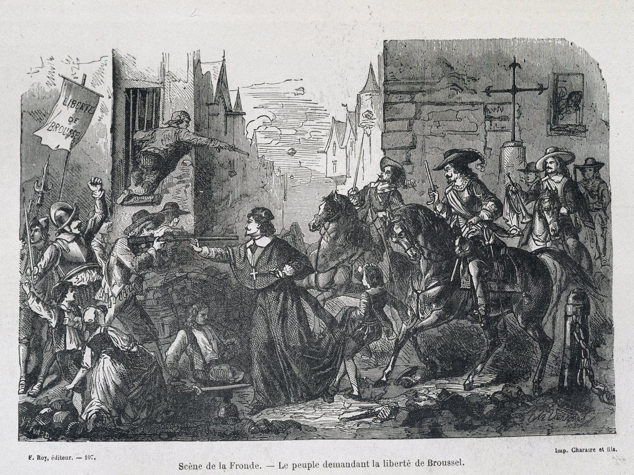 Sling Scene - Het volk roept om de vrijheid van Brousel in 1648 door Unknown artist