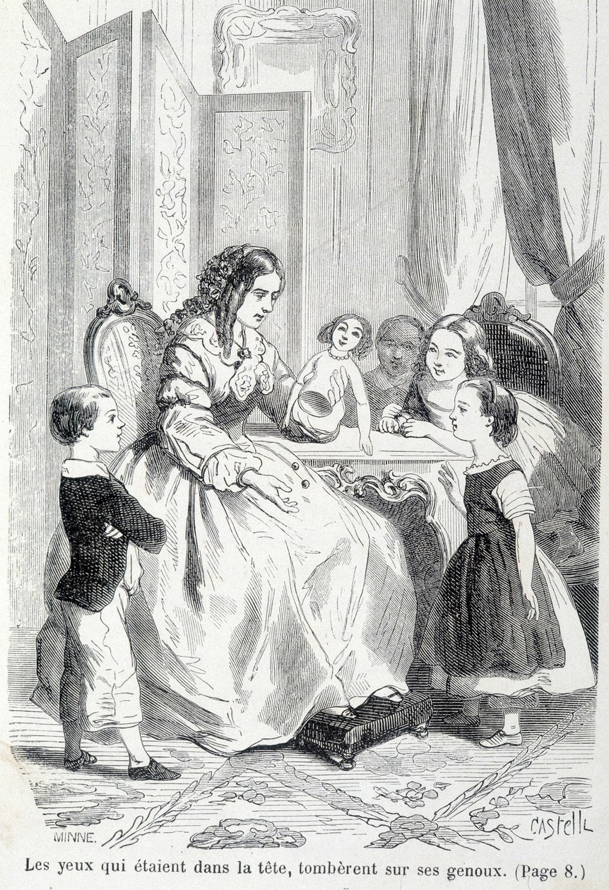 Sophie en de gebroken pop - in "De tegenslagen van Sophie" door de Gravin van Ségur, Hachette door Unknown artist