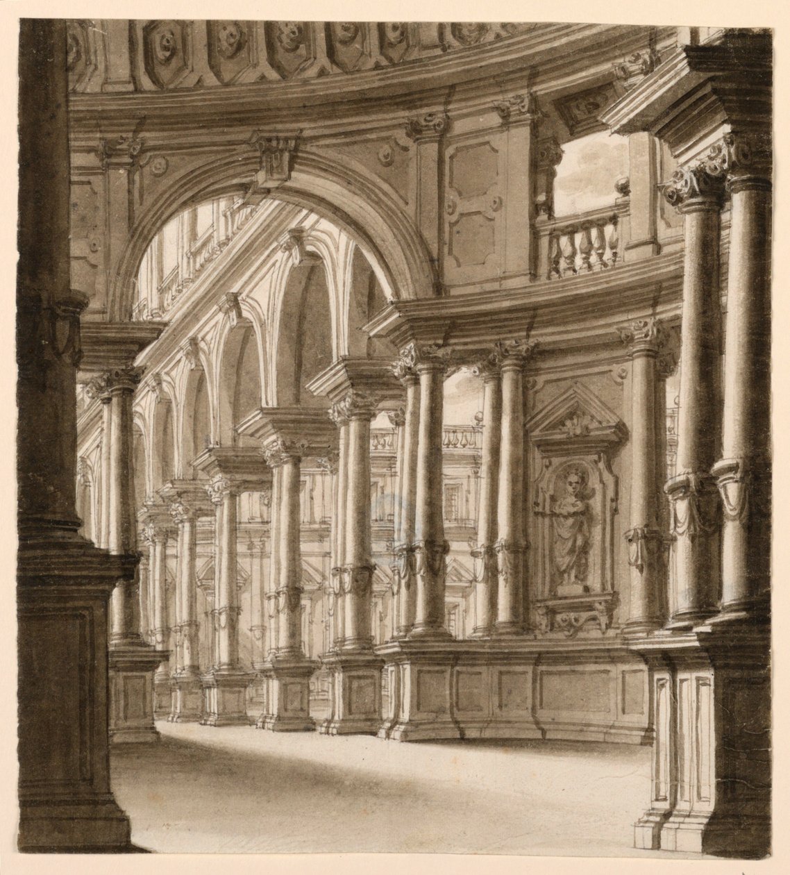 Toneelontwerp, Interieur van Renaissance Portiek door Unknown artist