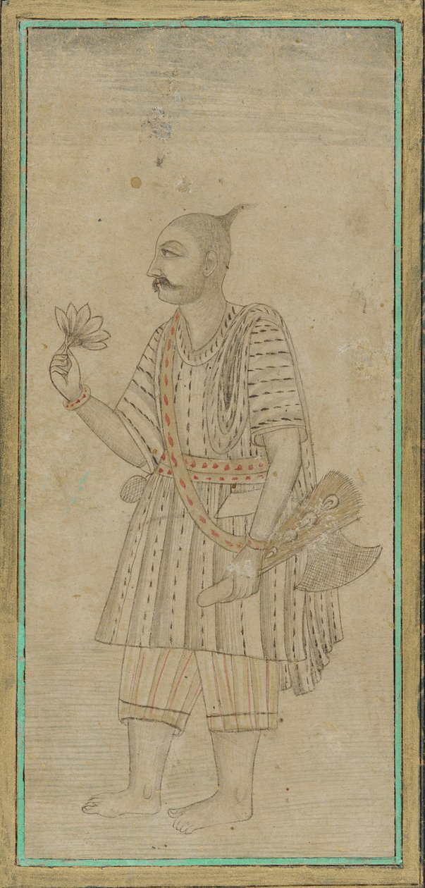 Staande figuur van een man, een sadhu door Unknown artist