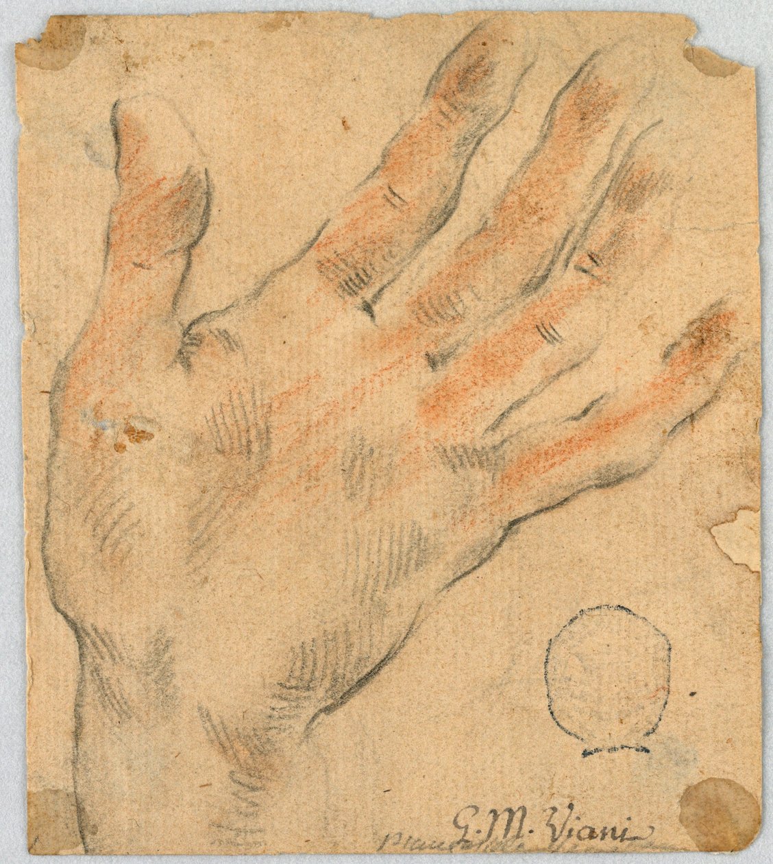 Studie: Een Linkerhand door Unknown artist