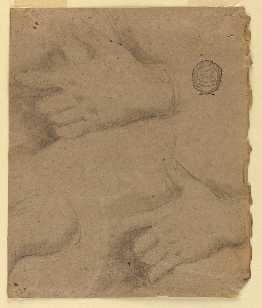 Studie: Drie linkerhanden door Unknown artist