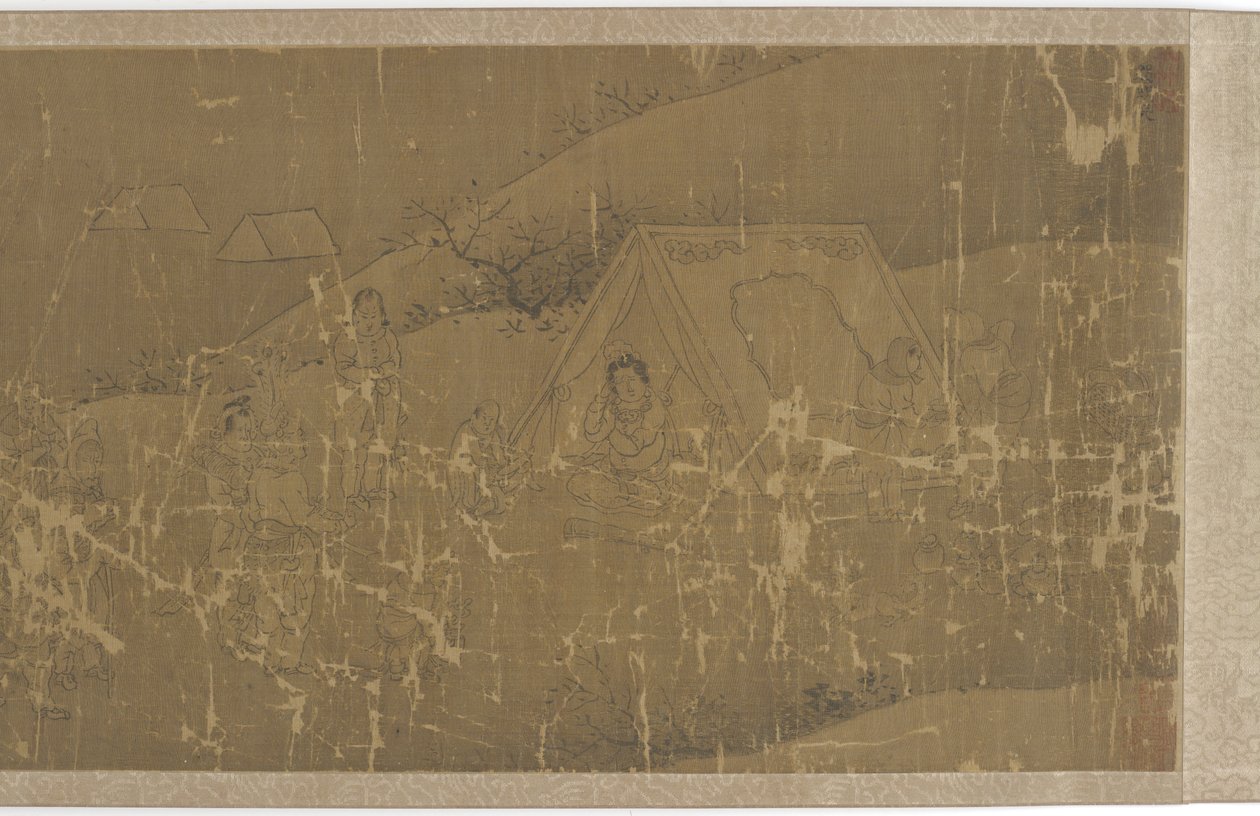 De Gevangenschap van Cai Wenji (vier scènes) door Unknown artist