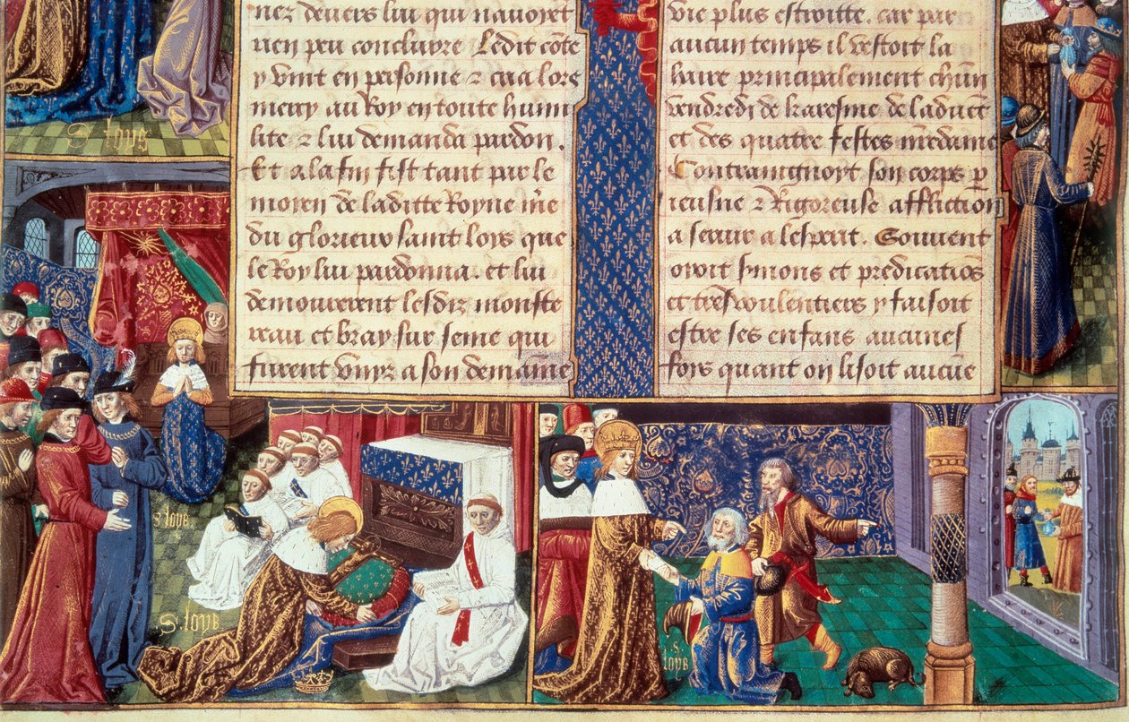 De christelijke deugden van koning Lodewijk IX door Unknown artist