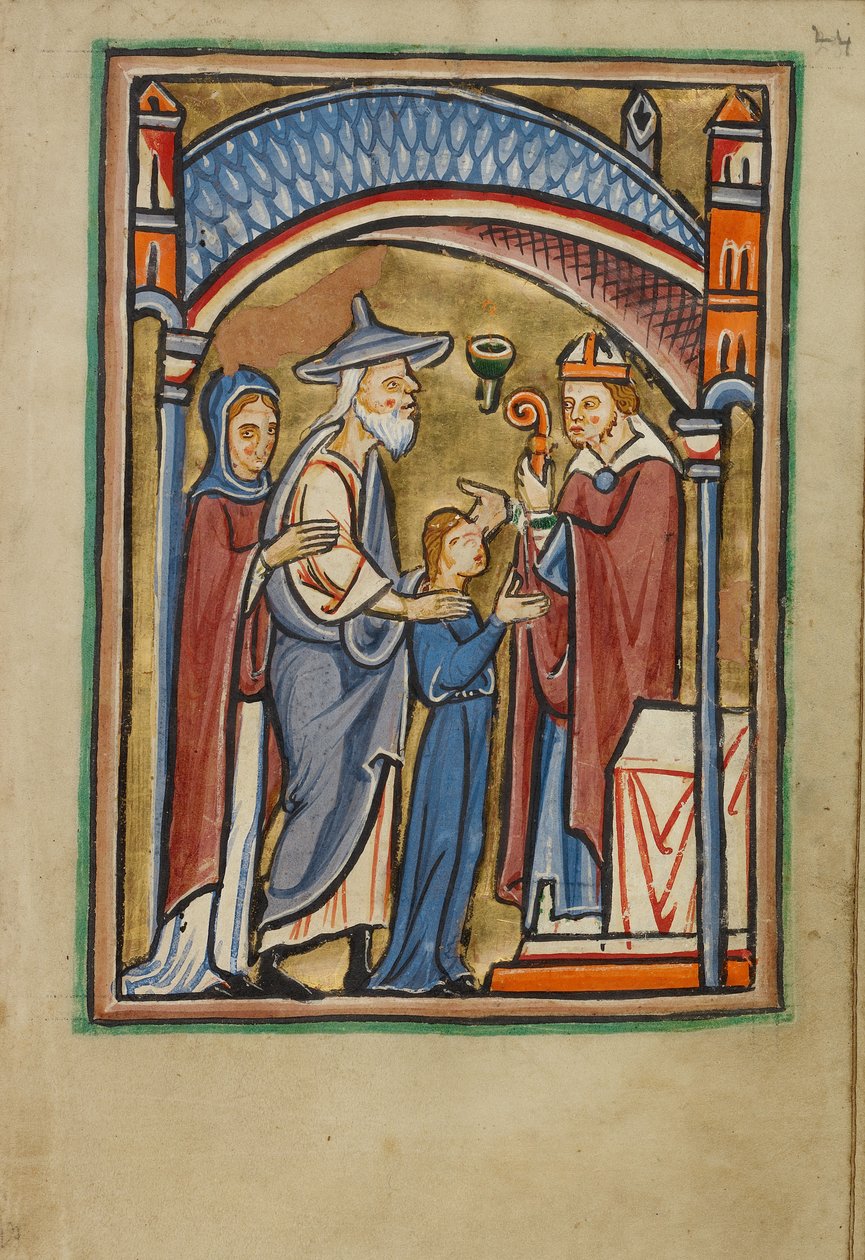 Het vertrek van de Maagd uit de Tempel door Unknown artist