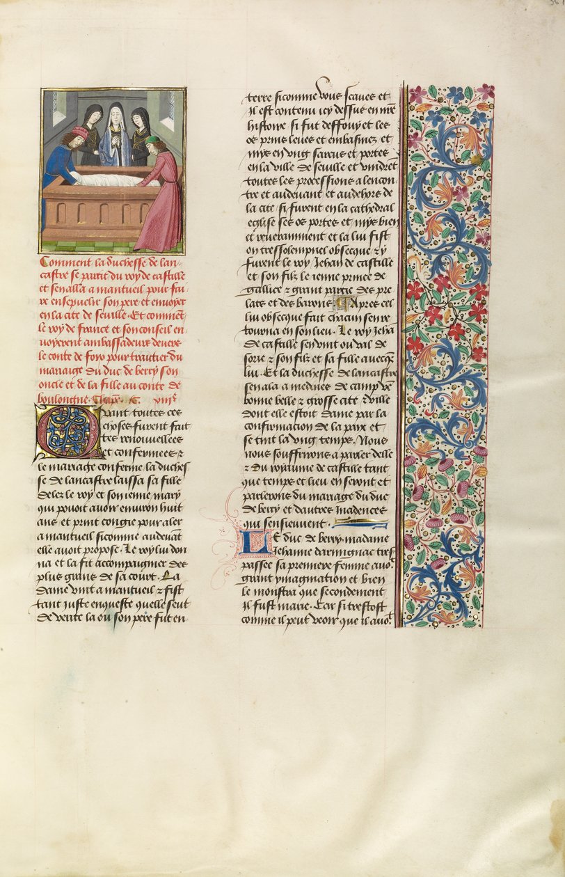 De hertogin van Lancaster begraaft haar man in de kathedraal van Sevilla door Unknown artist