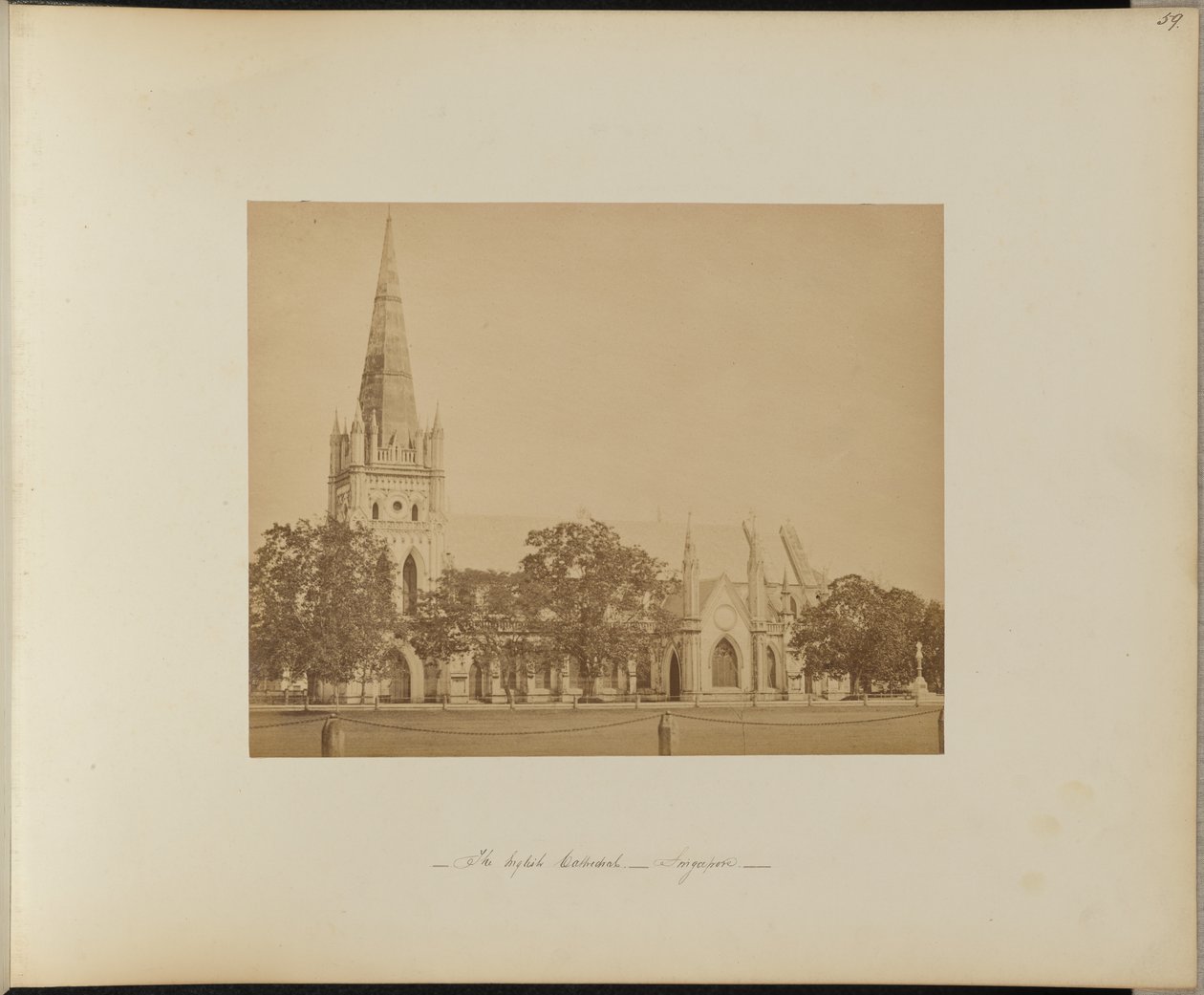 De Engelse kathedraal. Singapore door Unknown artist