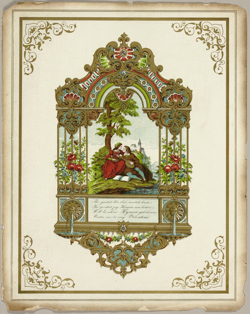 De grootste gelukzaligheid die stervelingen kennen (valentijn) door Unknown artist