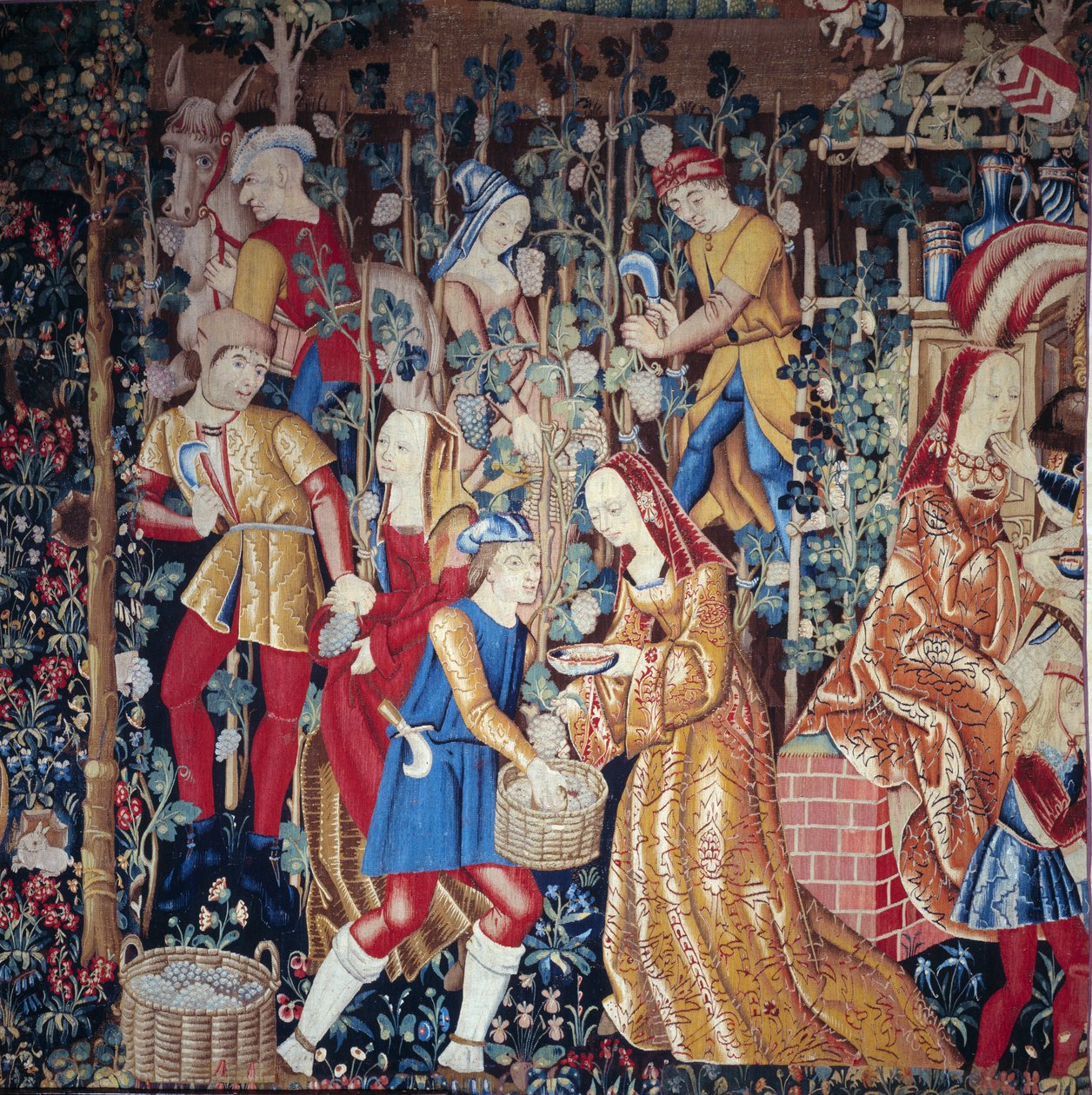 De oogst (detail) door Unknown artist