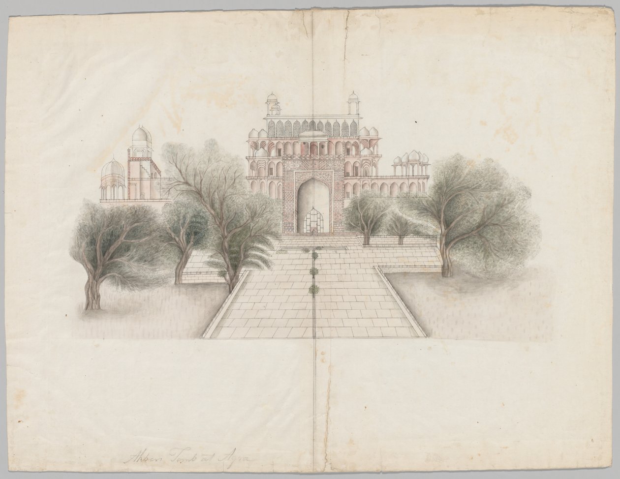 Het Mausoleum van Akbar in Secundrabad door Unknown artist