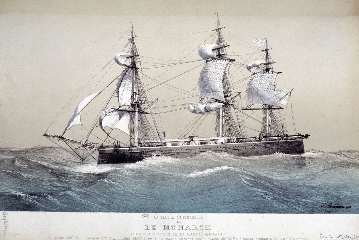 De Monarch, Engelse vloot, circa 1850 door Unknown artist