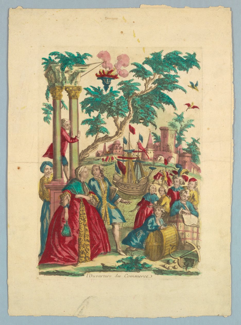 De opening van de handel door Unknown artist