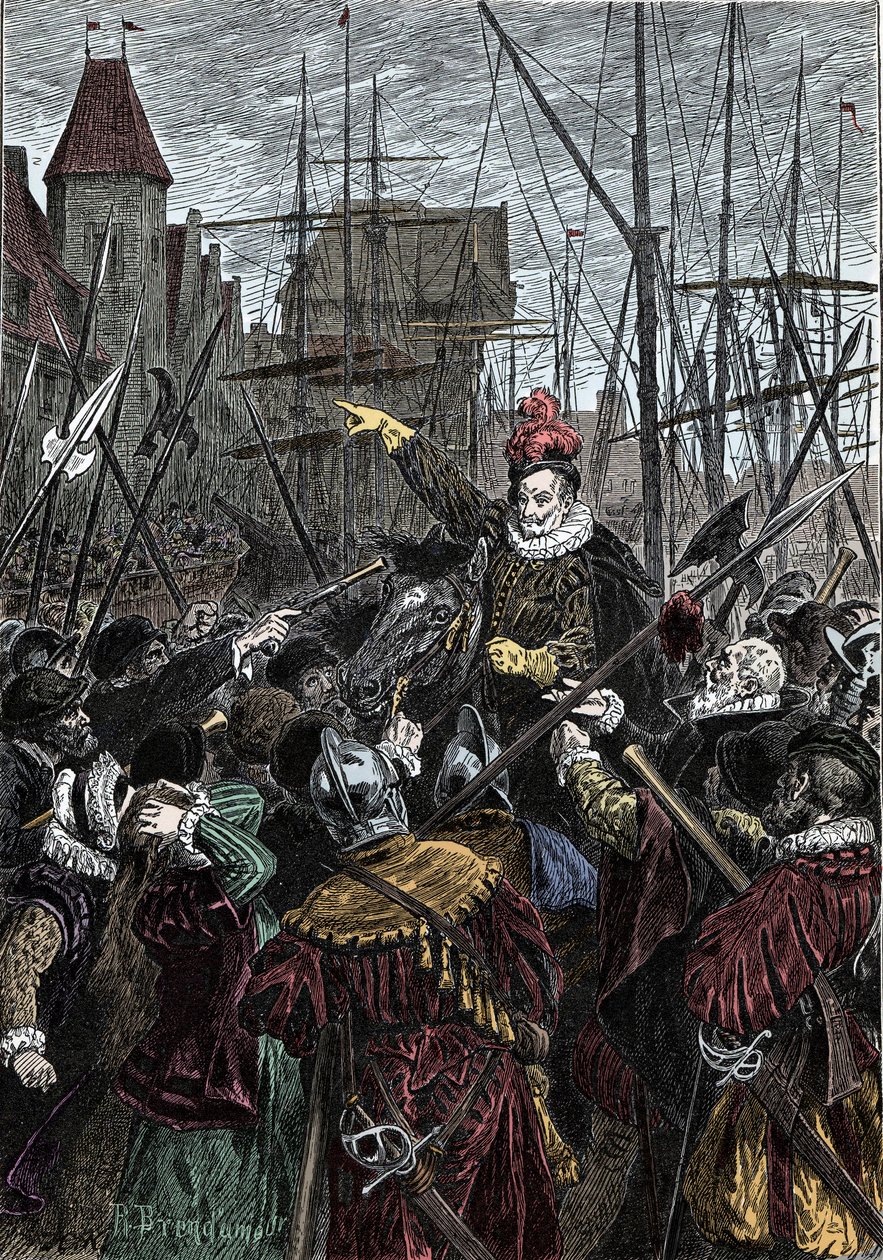 De Prins van Oranje in Toulouse - Prins Willem III van Oranje Nassau (1650-1702), koning van Engeland in Toulouse (Frankrijk) door Unknown artist