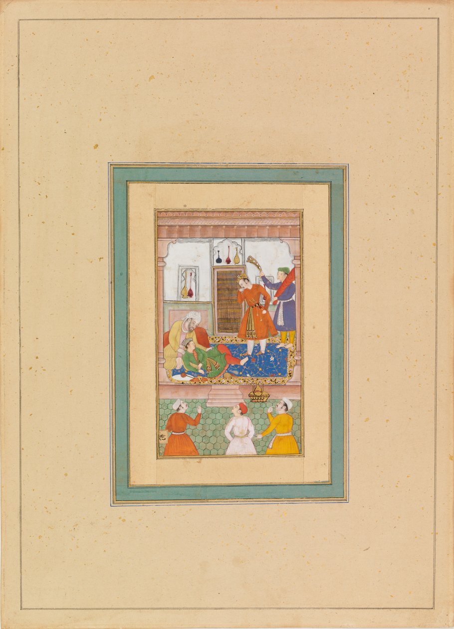 De Qazi van Hamadan en een jongeling door Unknown artist