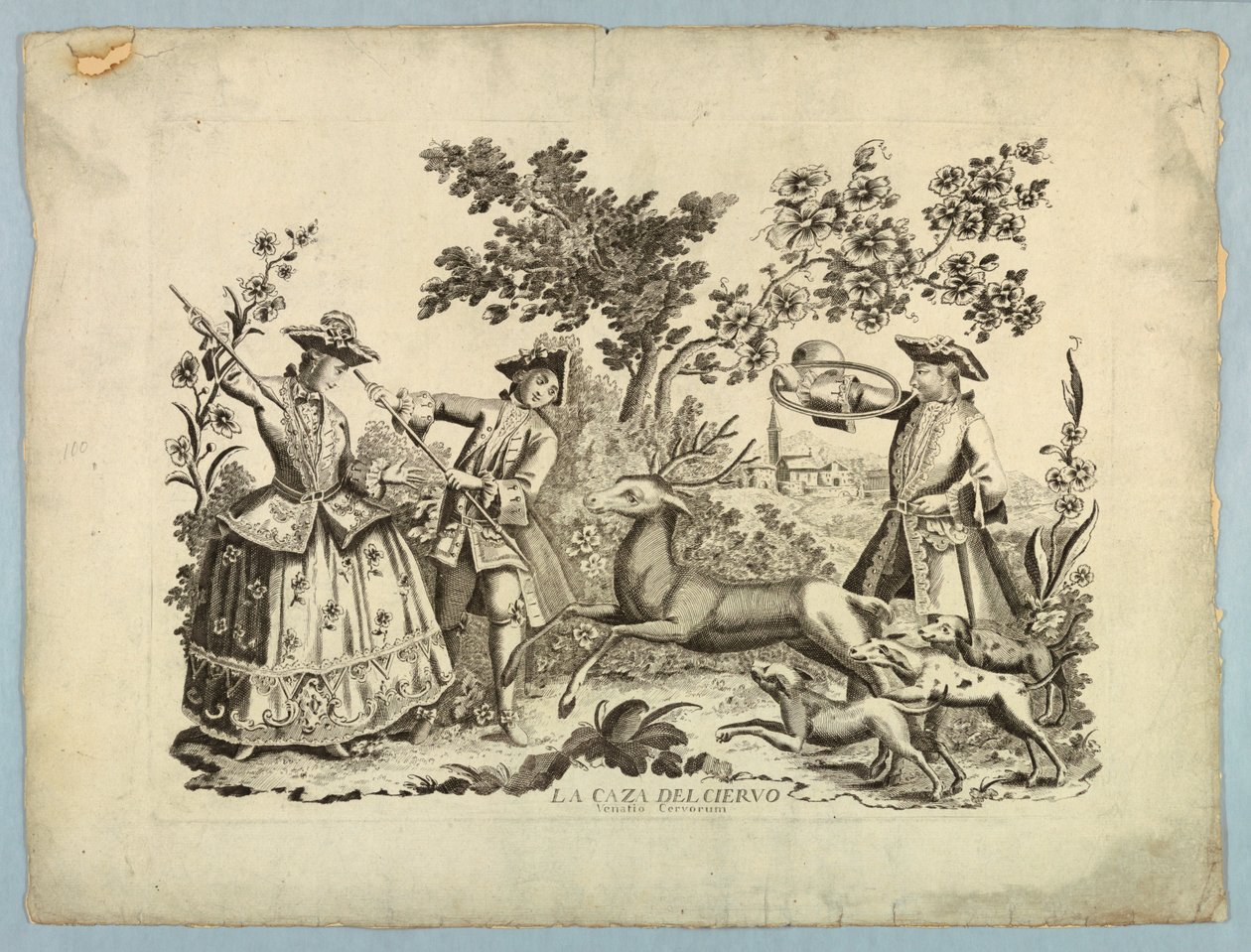 De hertenjacht door Unknown artist