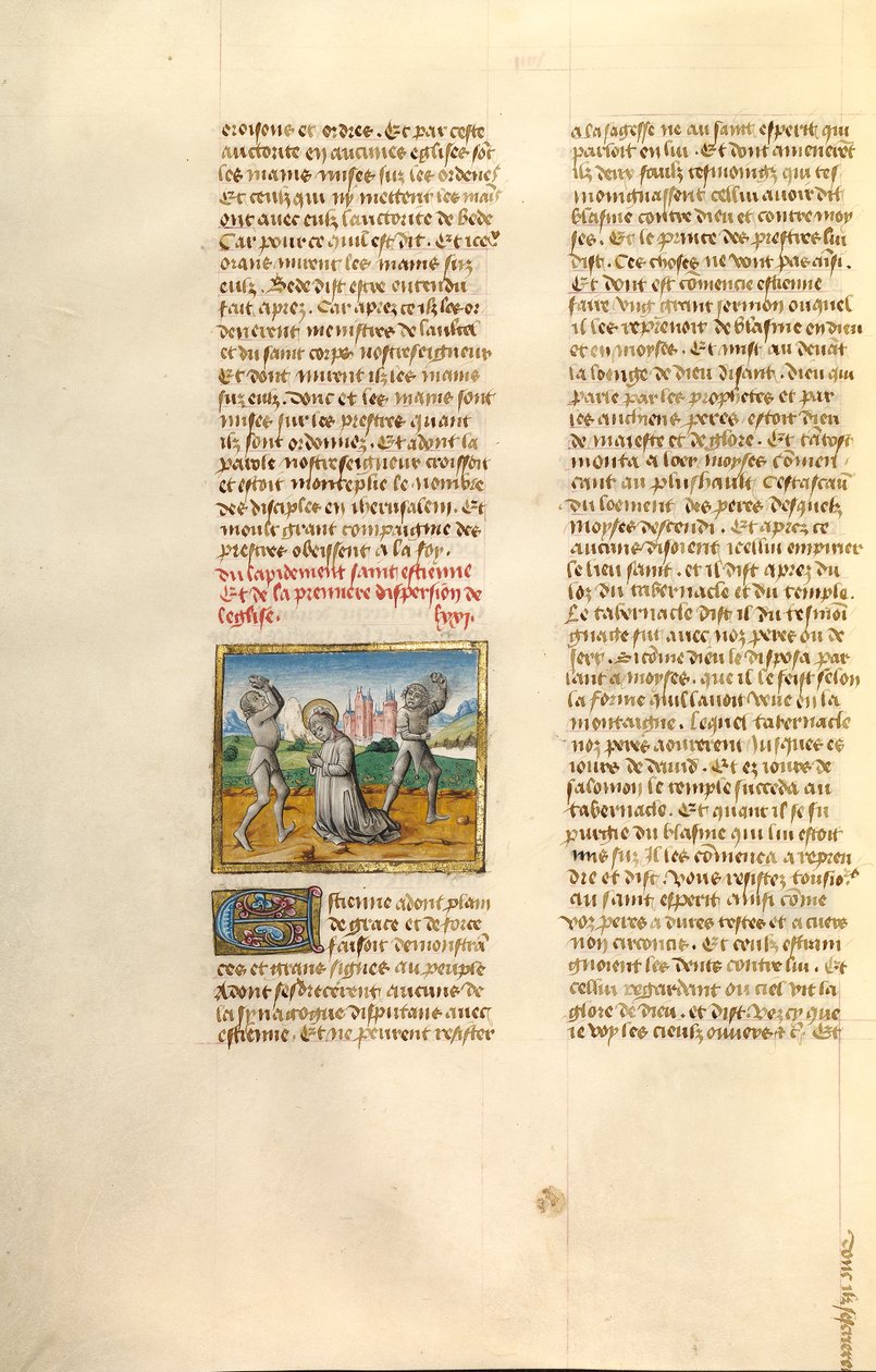 De steniging van Stefanus door Unknown artist