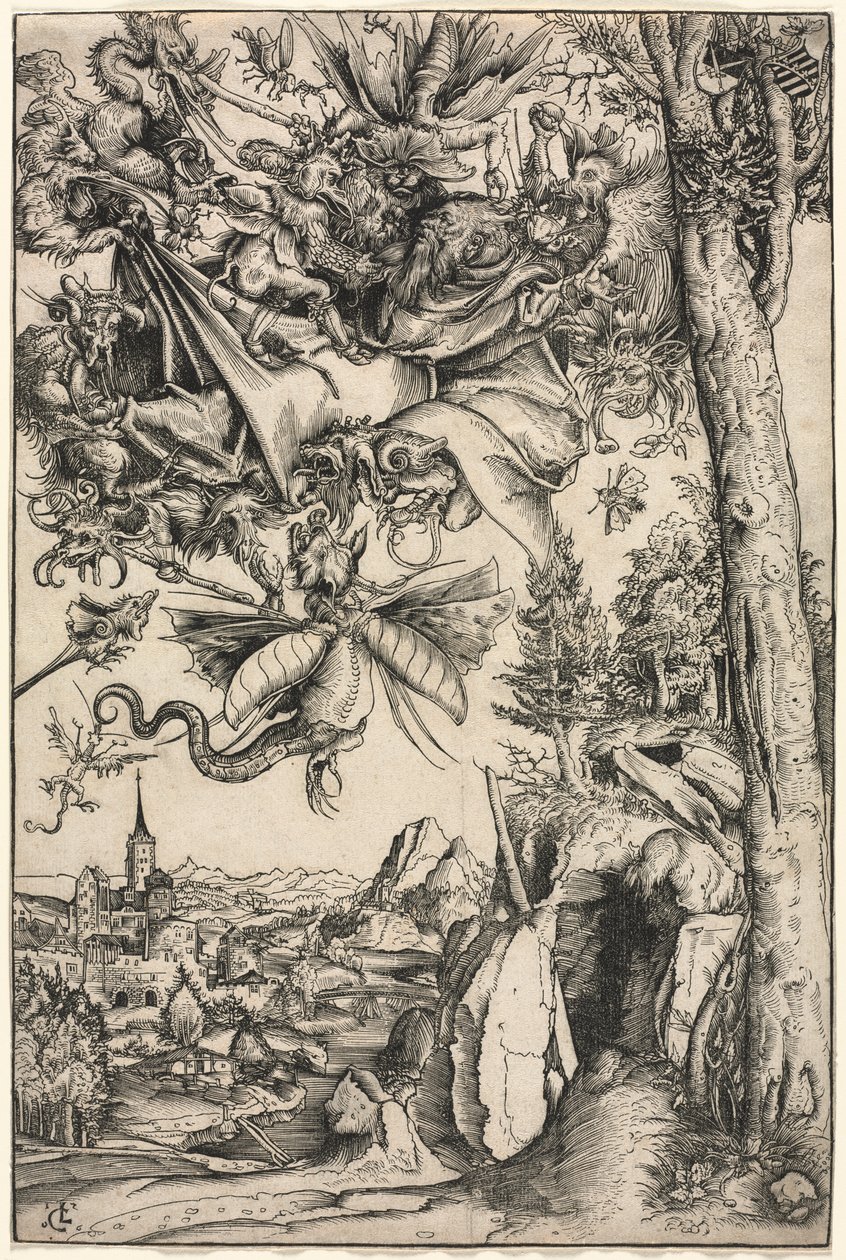 De verleiding van St. Antonius door Unknown artist