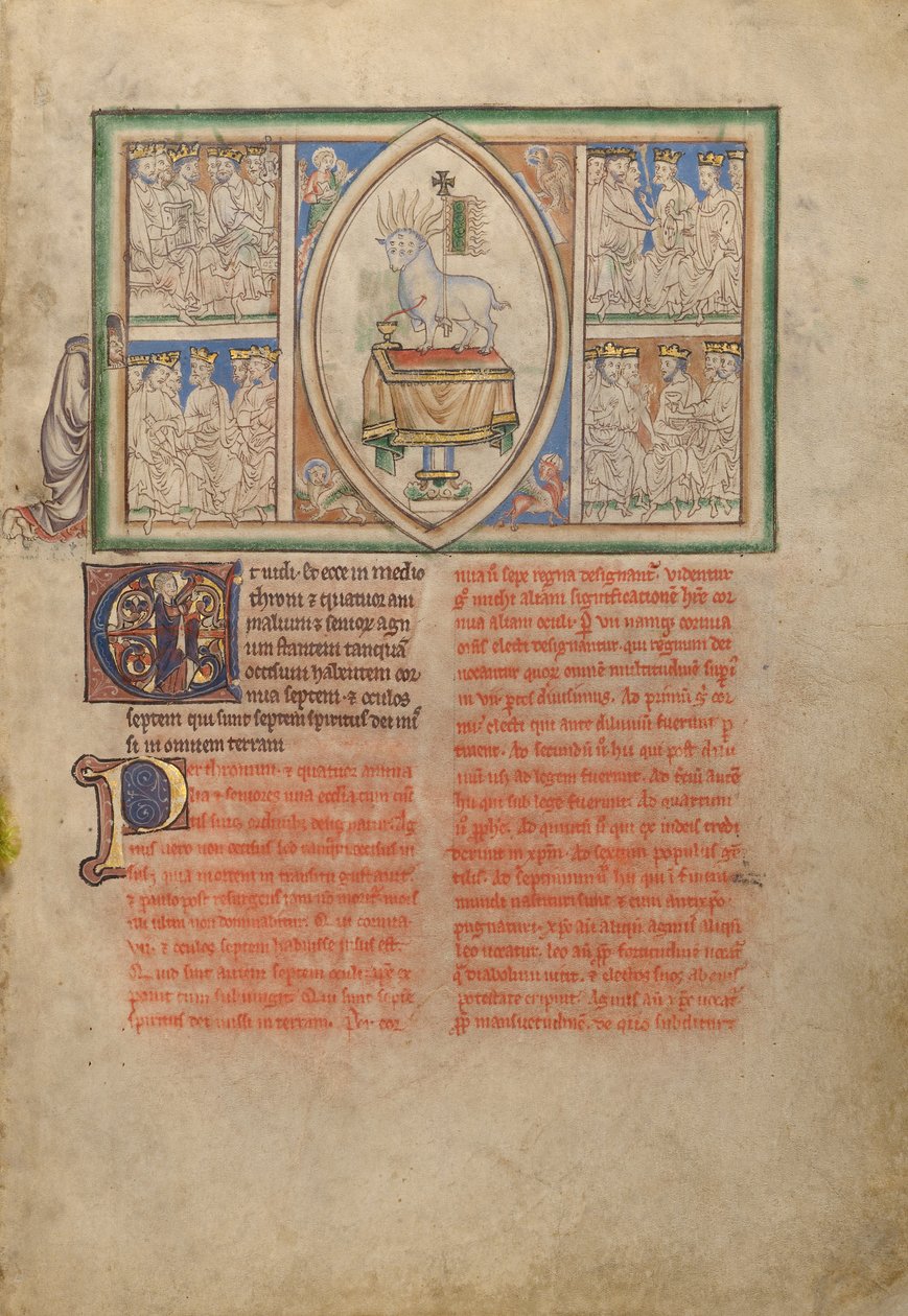 Het visioen van het Lam temidden van de vier levende wezens en de vierentwintig oudsten door Unknown artist
