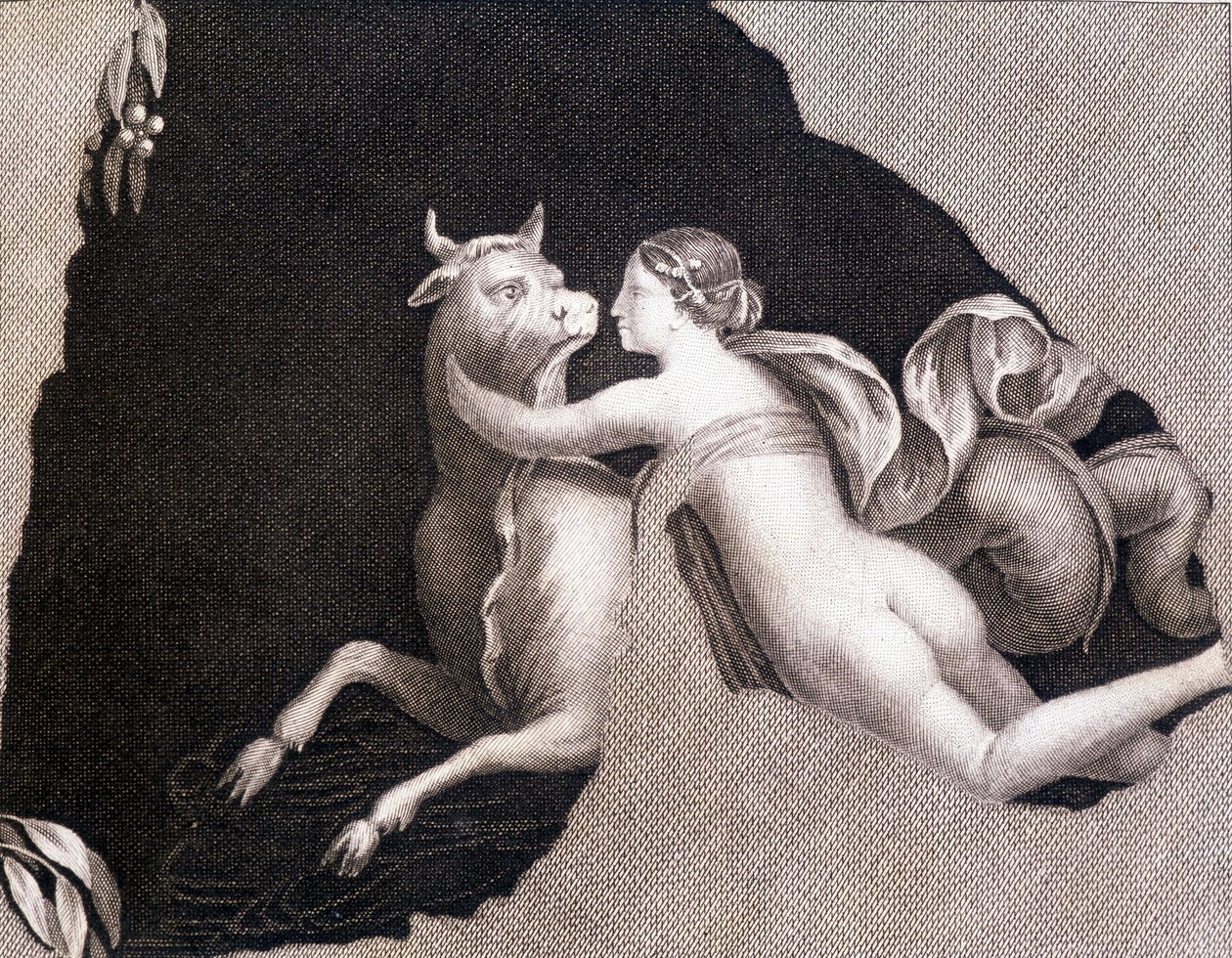 De ontvoering van Europa - gravure door Unknown artist