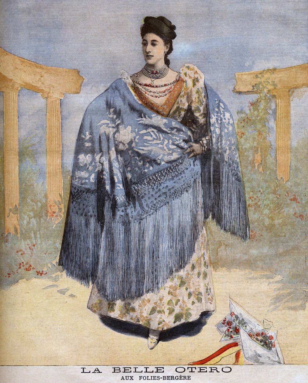 De mooie Otero bij de Folies-Bergère in 1894 door Unknown artist