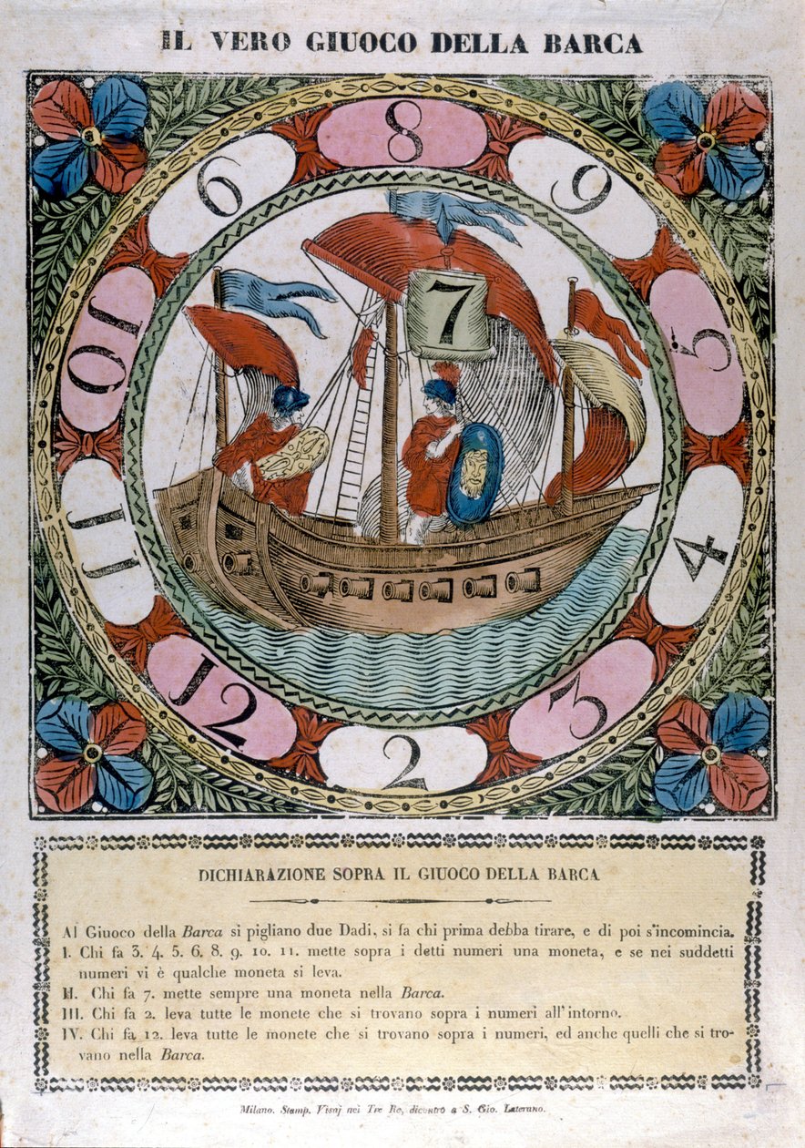Het spel van de boot. 18e eeuw door Unknown artist