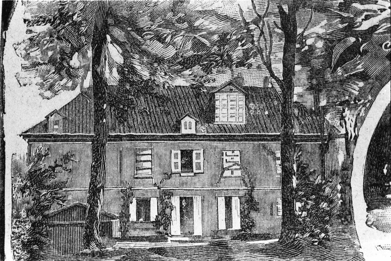 Het huis van George Sand (Aurore Dupin, Barones Dudevant) (1804-1876) in Nohant-Vic (Nohant Vic) (36) door Unknown artist
