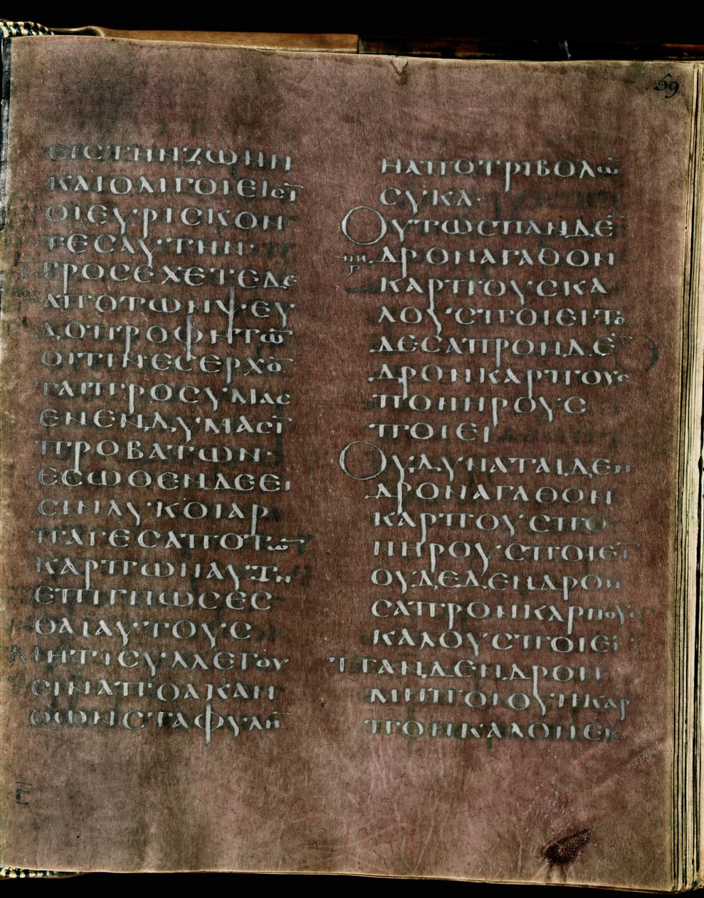 De paarse Codex Rossanensis, 6e eeuw (manuscript) door Unknown artist