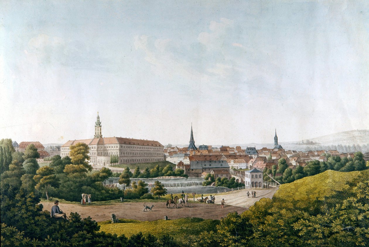 De stad Weimar aan het einde van de 18e eeuw door Unknown artist